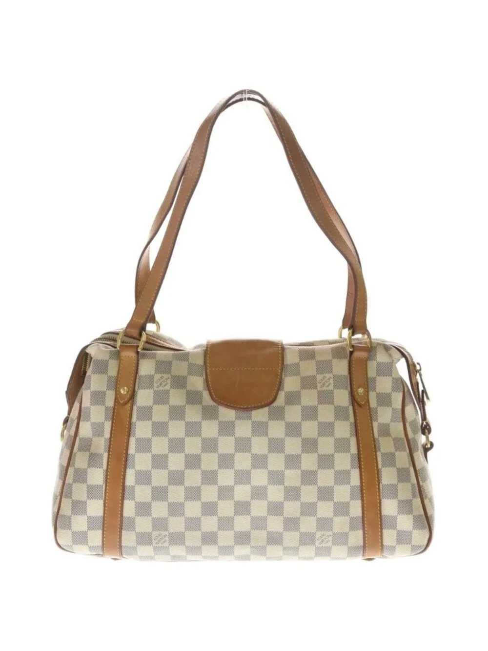 Louis Vuitton Damier Azur Stretch The GM Shoulder Tote Leather Ivory